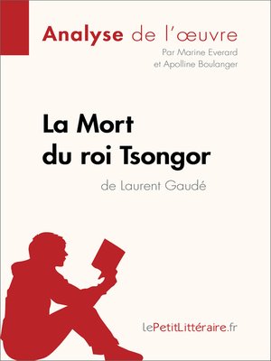 cover image of La Mort du roi Tsongor de Laurent Gaudé (Analyse de l'oeuvre)